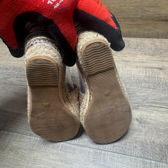 Good Choice Deana Natural Tone Wedge Slide Sandals Women's Size 7.5 - Picture 4 of 7